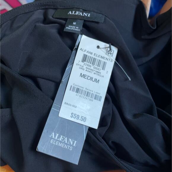 Alfani Sleeveless Tunic Top Colorblock Asymmetric - Picture 7 of 8